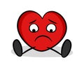 Lonely heart is sad and unhappy because of unrequited love, being single, breakup, romantic loneliness