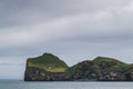 Lonely house on Ellidaey island in Vestmannaeyjar archipelago, Iceland