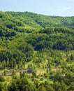 Lonely house in green mountains Royalty Free Stock Photo