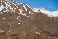 A lonely house on a hill in a mountain valley. The dwelling of the introvert Royalty Free Stock Photo