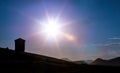 lonely house on a hill Royalty Free Stock Photo