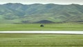 A Lonely House By The Lake in Treeless Meadow