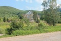 A lonely house in the mountains. Carpathians. Ukraine. July 2012. Royalty Free Stock Photo