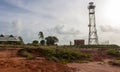 Iconic Steel lighthouse at Gantheaume Point Broome, Western Australia in summer Wet season. Royalty Free Stock Photo