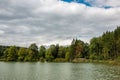 Lonely lake and blue sky Royalty Free Stock Photo