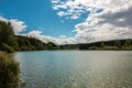 Lonely lake and blue sky Royalty Free Stock Photo