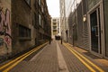 Lonely london alley back Royalty Free Stock Photo