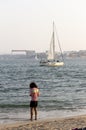 Lonely Man and a Sailboat