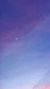 A Lonely Moon in The Purple Sky Royalty Free Stock Photo