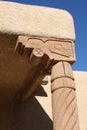 Lonely Old Adobe Pueblo Desert Porch Column