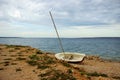 Lonely Old Boat On The Coast Royalty Free Stock Photo
