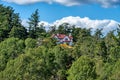 Lonely old residential house on the top of the hill Royalty Free Stock Photo