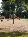 Lonely Ooutdoor Playground and Swing Set Royalty Free Stock Photo
