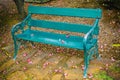 Lonely park bench Royalty Free Stock Photo