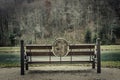 Lonely park bench Royalty Free Stock Photo