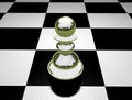 The lonely pawn Royalty Free Stock Photo