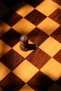 A lonely Pawn on the chess board Royalty Free Stock Photo