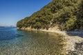 Lonely and quiet beach of Krovoulia Ithaka Royalty Free Stock Photo