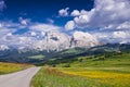 Lonely Road In The Italian Alps