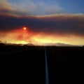 Lonely Road New Mexico Sunset Royalty Free Stock Photo