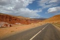 On a lonely road to the Atlas Mountains, Morocco