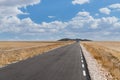 Lonely road towards the horizon in countryside