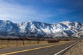 Lonely Road Leading To Sierra Nevada Mountains Royalty Free Stock Photo