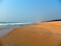 A lonely sea-beach in Chandrabagha, near Konark Sun-Temple, Odisha, India Royalty Free Stock Photo