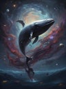 Lonely Serenade: The 52Hz Whale : Generative A.I llustration.