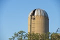 Lonely Silo Opening at Sunset Royalty Free Stock Photo