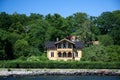 Lonely suburban House on the little island in Swed