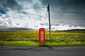 Lonely telephone callbox Royalty Free Stock Photo