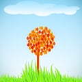 Lonely tree. Royalty Free Stock Photo