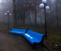 A a lonely walk in the autumn park