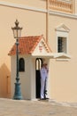 Lonely watching guard near Prince`s Palace, Monaco Royalty Free Stock Photo