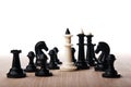 Lonely white chess king Royalty Free Stock Photo