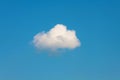 Lonely white cloud on a blue sky