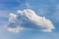 Lonely white cloud in blue sky Royalty Free Stock Photo