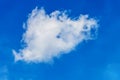 Lonely white cloud in blue sky Royalty Free Stock Photo