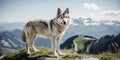 A lonely wolf in the Alps