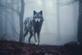 A lonely wolf in the forest Royalty Free Stock Photo