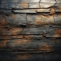 Lonely wood surface, complements rugged concrete wall texture, evoking tactile contrast Royalty Free Stock Photo