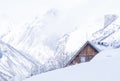 cabin in a snow Royalty Free Stock Photo