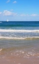 Lonely yacht in the Mediterranean Sea