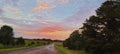 Lonesome road and a beautiful sky Royalty Free Stock Photo