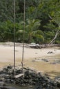 A loney swing near the beach and peaceful