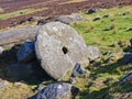 Long abandoned millstone in the Derbyshire Peak District