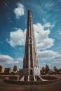 Long angle view of a tower at the Eoldet coal mine.