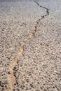 Long asphalt crack road, copy space