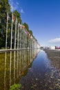 Long avenue of flags from various countries of the World